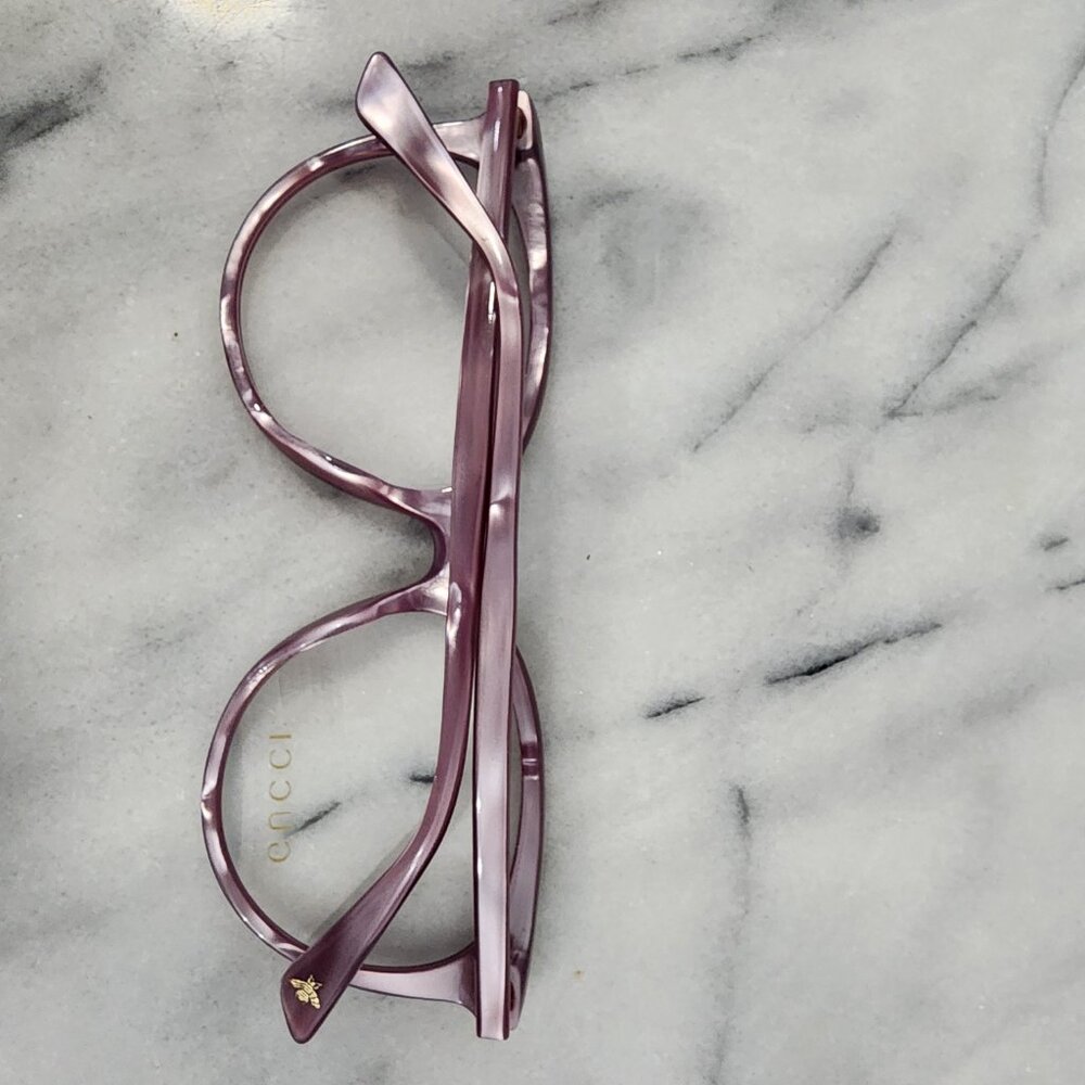 NWOT GUCCI Womens Pink Purple Pearl Eyeglass Frames GG00930 No Case - Picture 3 of 10
